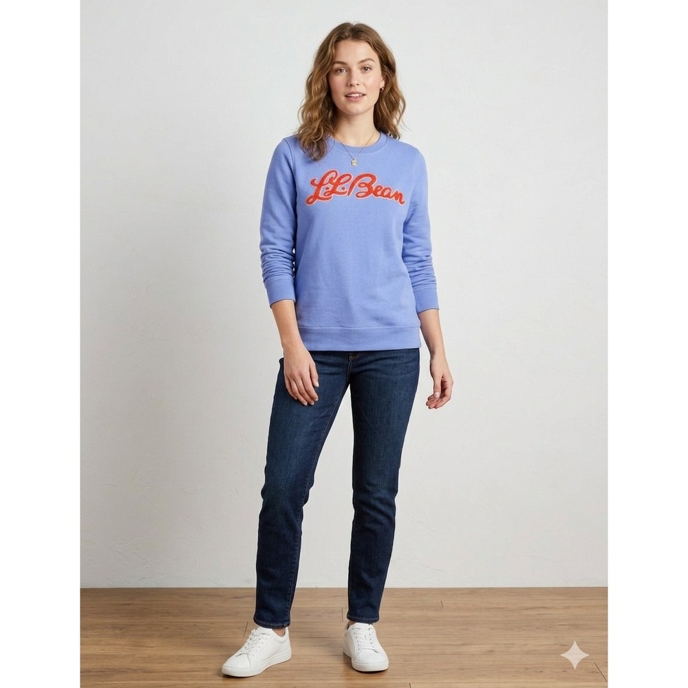 L.L.Bean Crewneck Sweatshirt Womens S Blue Excellent